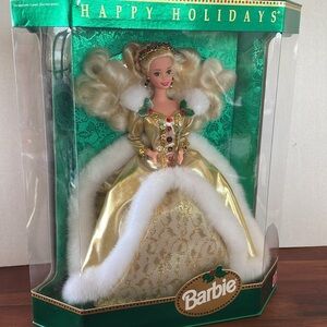 1994 Happy Holidays Barbie Rare Misprint Boxart Special Edition NRFB Mint